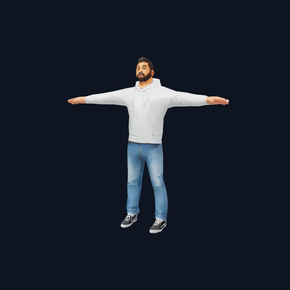 Casual Male Character in Hoodie Model Pack